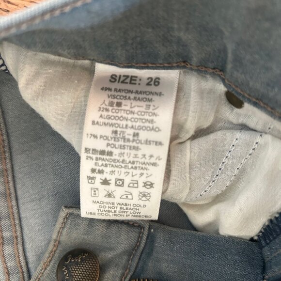 Free People Denim Super Flare Apple Blue Sz. 26 - Perfect condition, clean hems - Picture 3 of 16